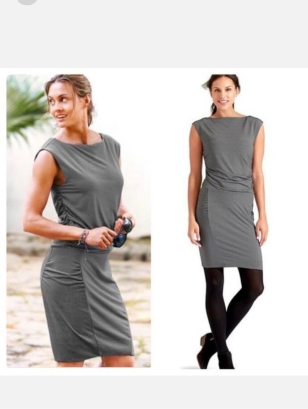 Athleta Micro Stripe Westwood Dress Size XS Knit Sleeveless